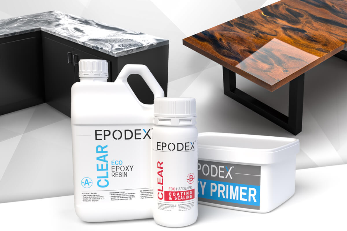 Resina epoxi para encimeras, tableros de mesa y otras superficies - Epodex  USA - España