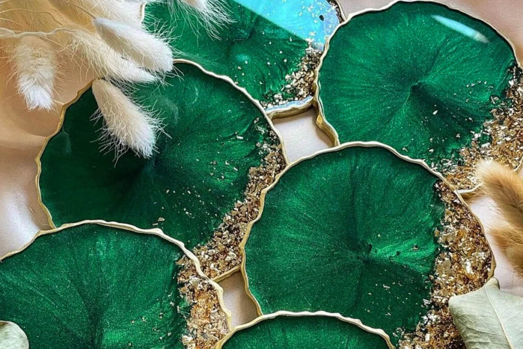 epoxy resin coaster mine