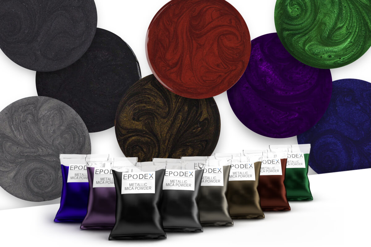Juego de muestras pigmentos metálicos – Dark Edition | 8 colores