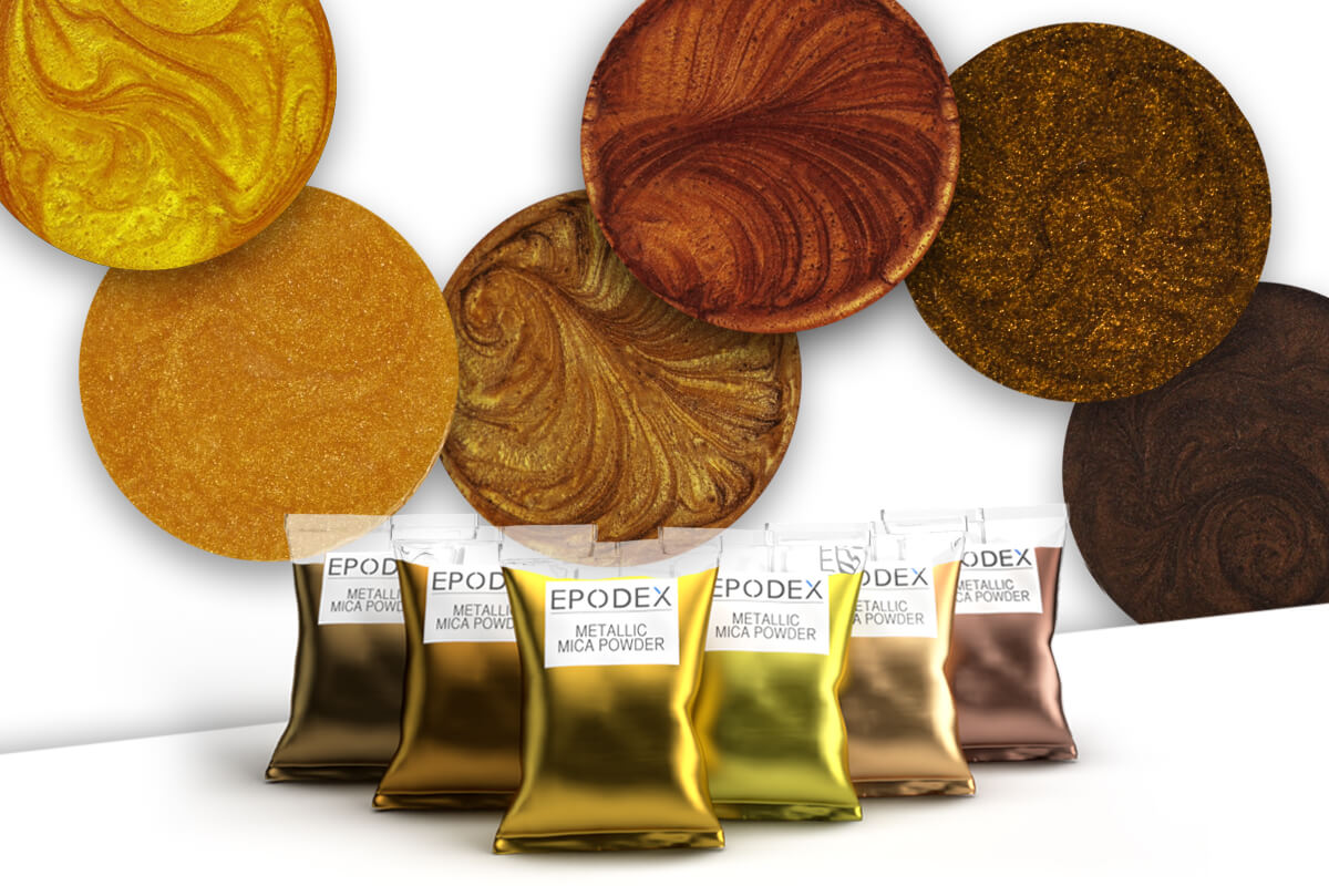 Juego de muestras pigmentos metálicos – Amber Edition | 6 colores