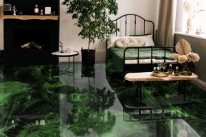 epoxidharzboden epoxy floor bahiagreen jetblack