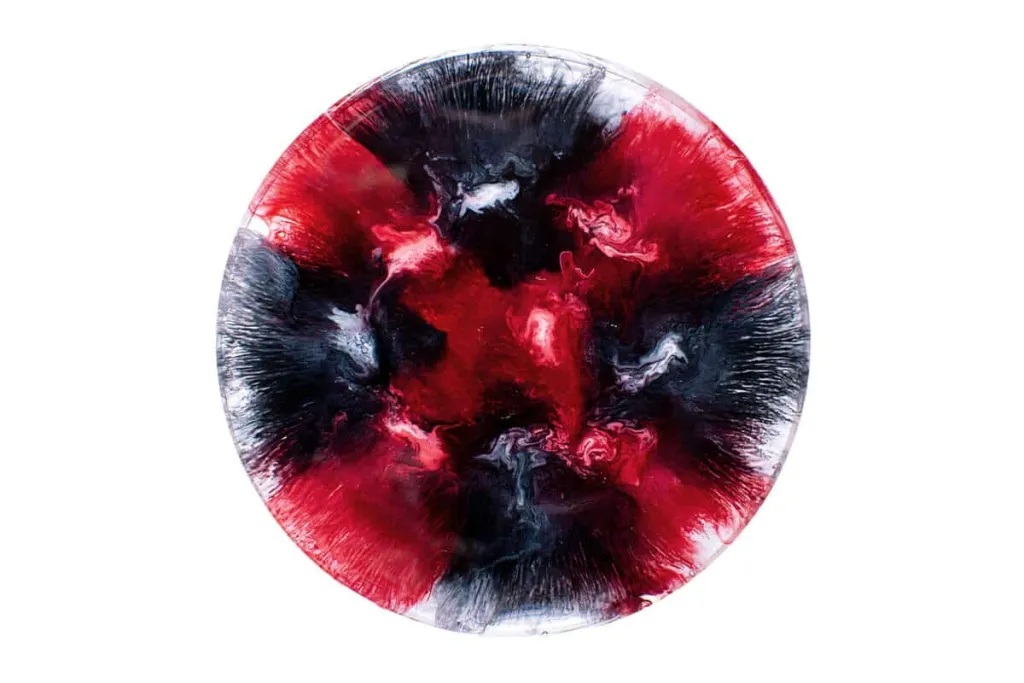 Alcohol ink Epoxy Resin colour red