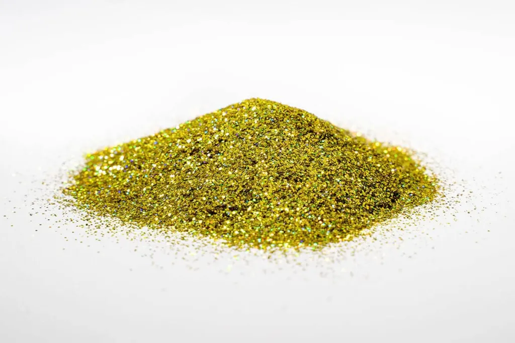 Glitter Paint flake gold star