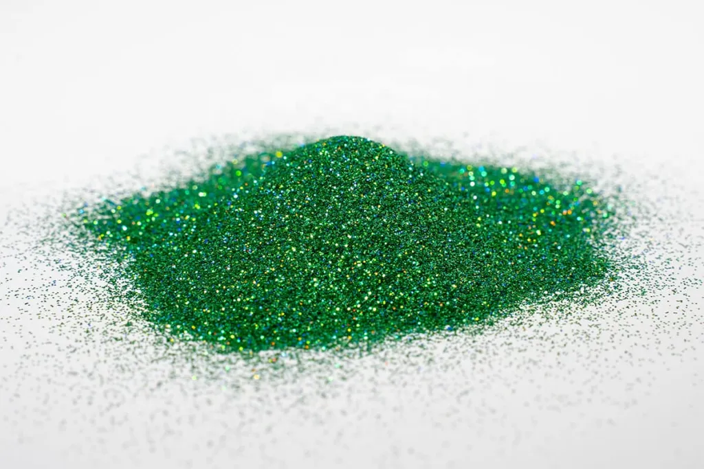 Glitter Paint pigment green