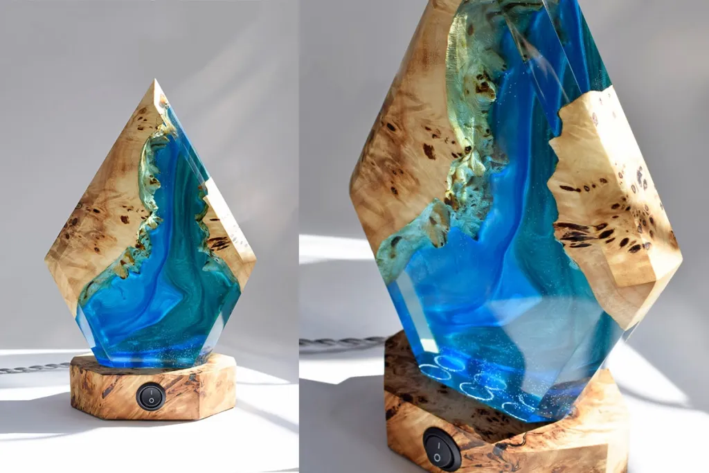 Epoxy Resin Art lamp blue Epoxy Resin Art lamp blue