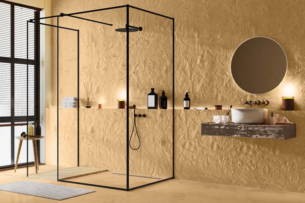 Microcement Floors bathroom brown