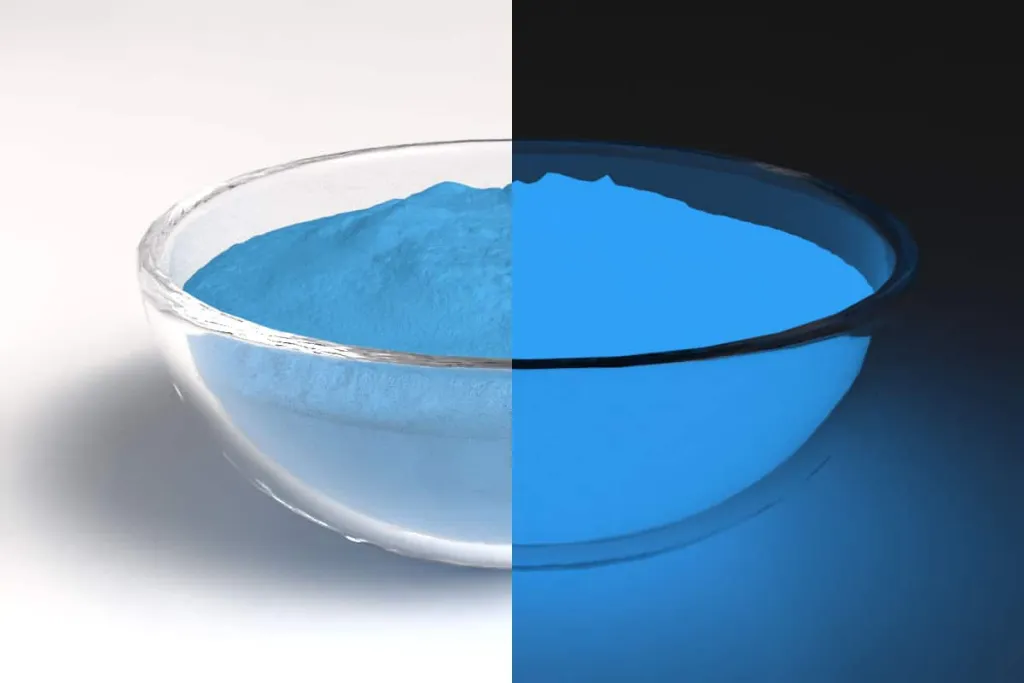 Glow in the dark blue