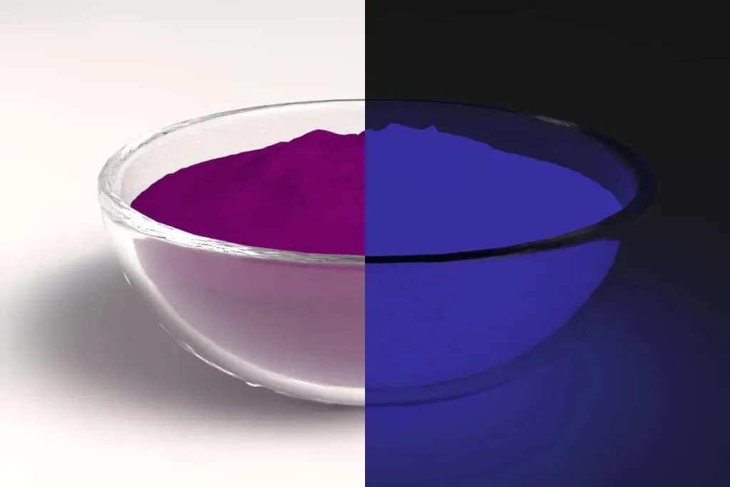 Glow in the dark purple