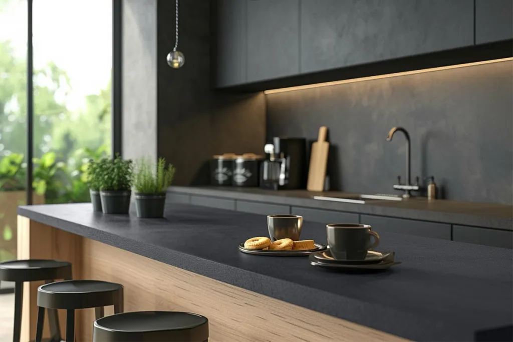 Microcement Floors furniture anthracite