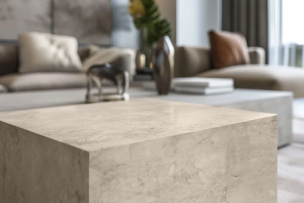 Microcement Floors furniture peach