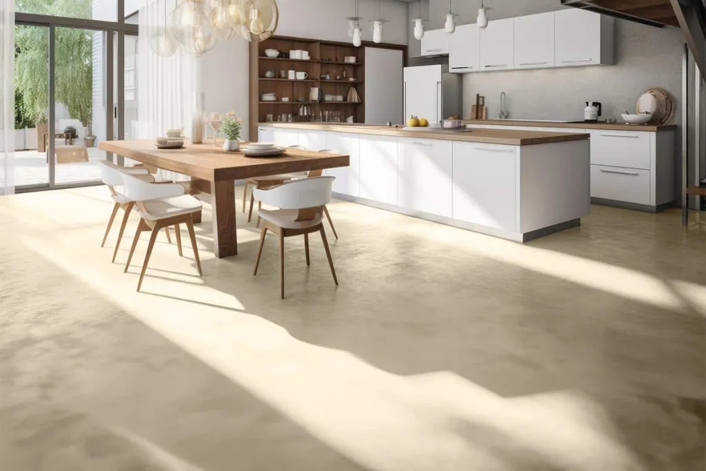 Beton cire microcement Floors ivory