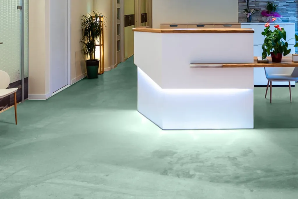 Microcement flooring pistacchio EPODEX Microcement flooring pistacchio EPODEX