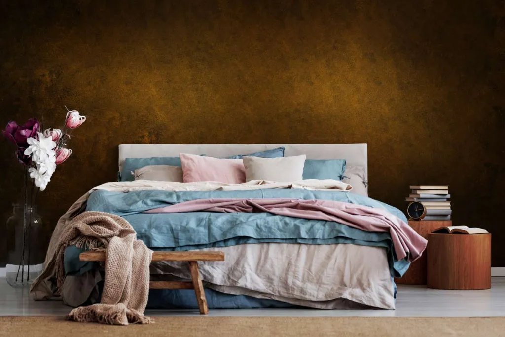 Flame copper brush effect wall Paint