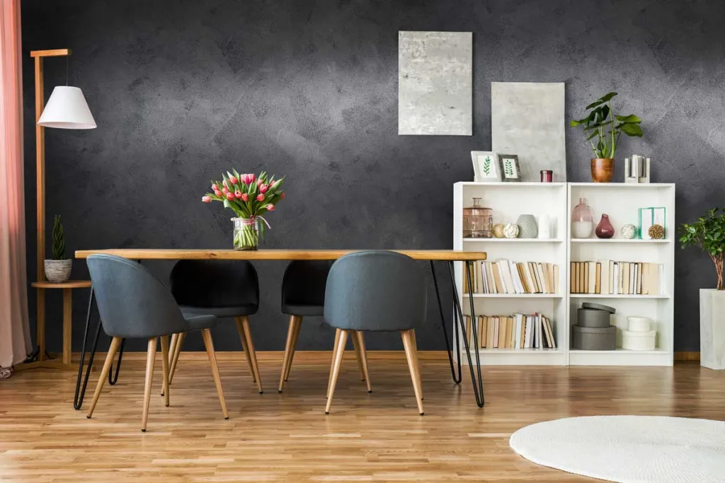 satin grey brush effect wall Paint