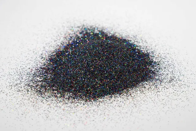 BLACK - Holographic Glitter Powder Glitter Paint pigment varnish