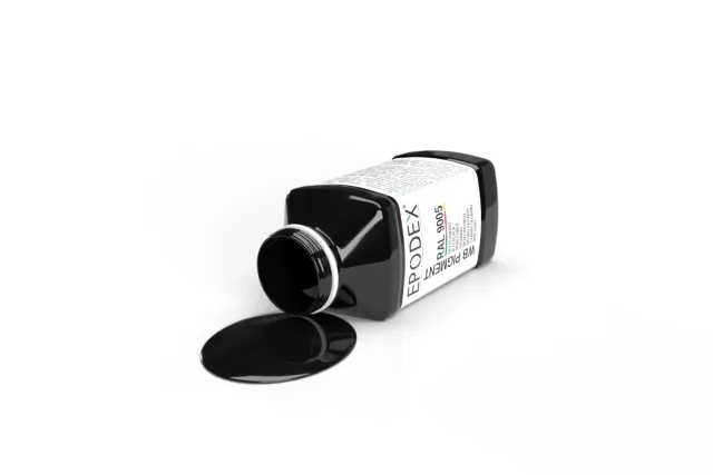 WB pigment jet black varnish RAL