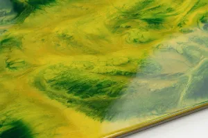 Epoxy Resin yellow gold moss green