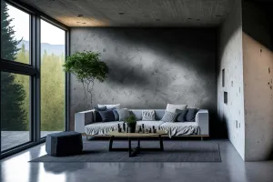 Dark platinum silver brush effect