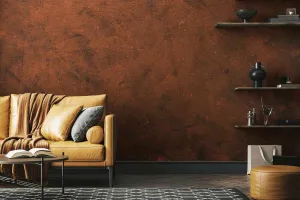 Bronze red brush effect wall Paint