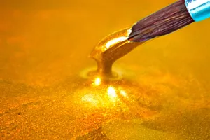 Epoxy Resin metallic shimmer gold