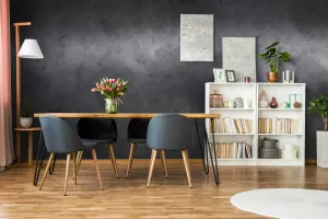 satin grey brush effect wall Paint