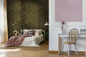 Shimmer gold brush effect wall Paint