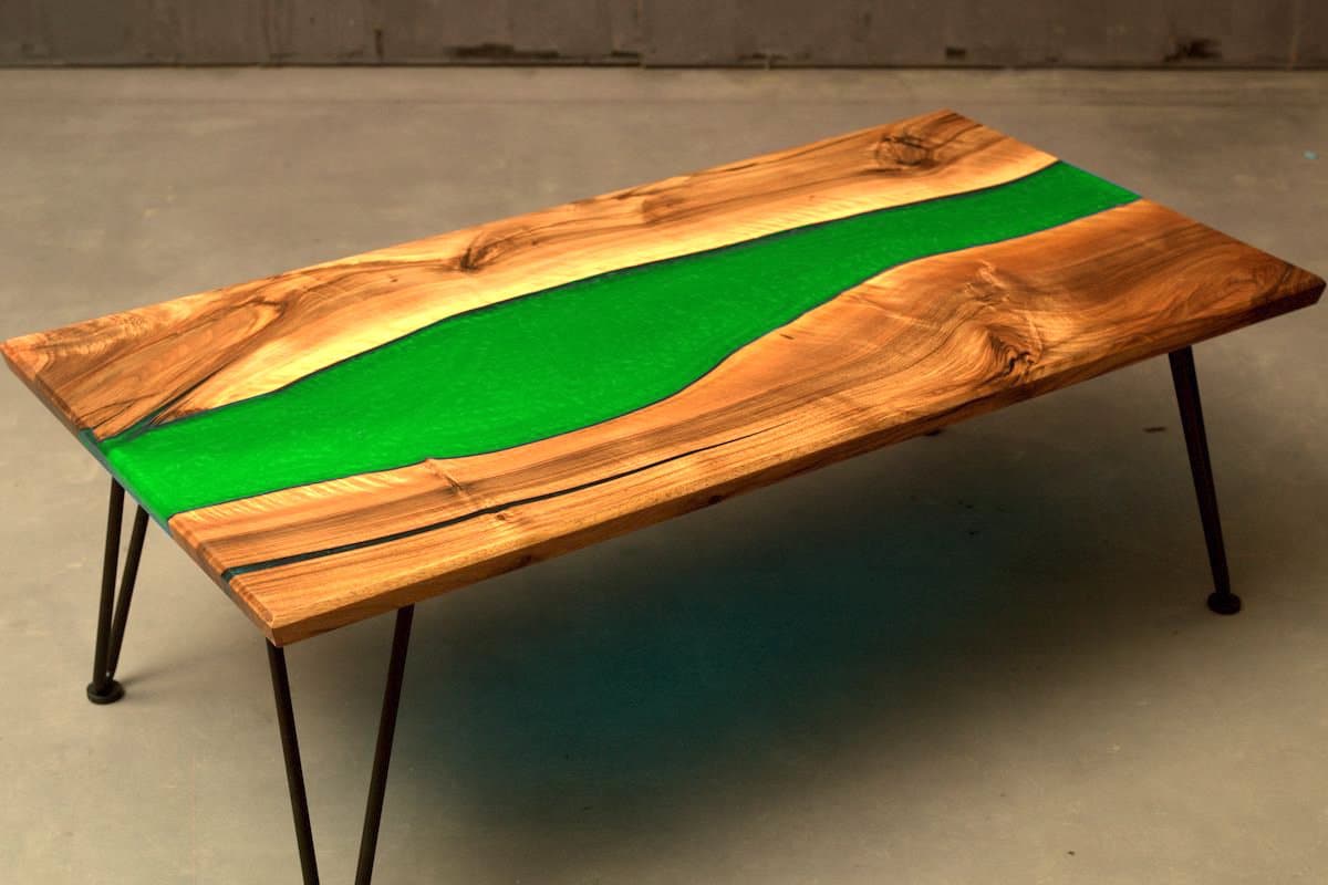 Epoxy table green outlet