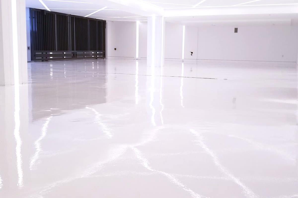 White Epoxy Retail  Epoxy floor, Epoxy floor designs, Epoxy floor diy