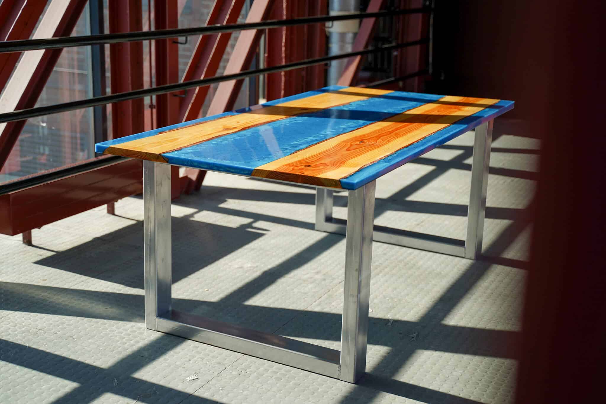 wood epoxy rivertable