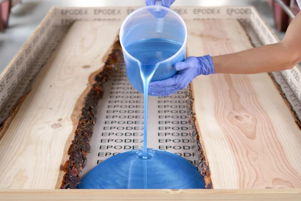 wood epoxy table
