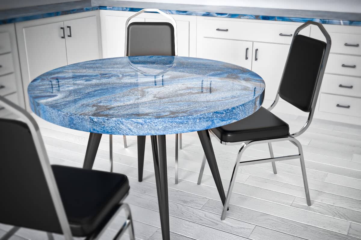 Metallic Epoxy Countertop Kit - SATIN GRAY & PACIFIC TURQUOISE - EPODEX -  USA