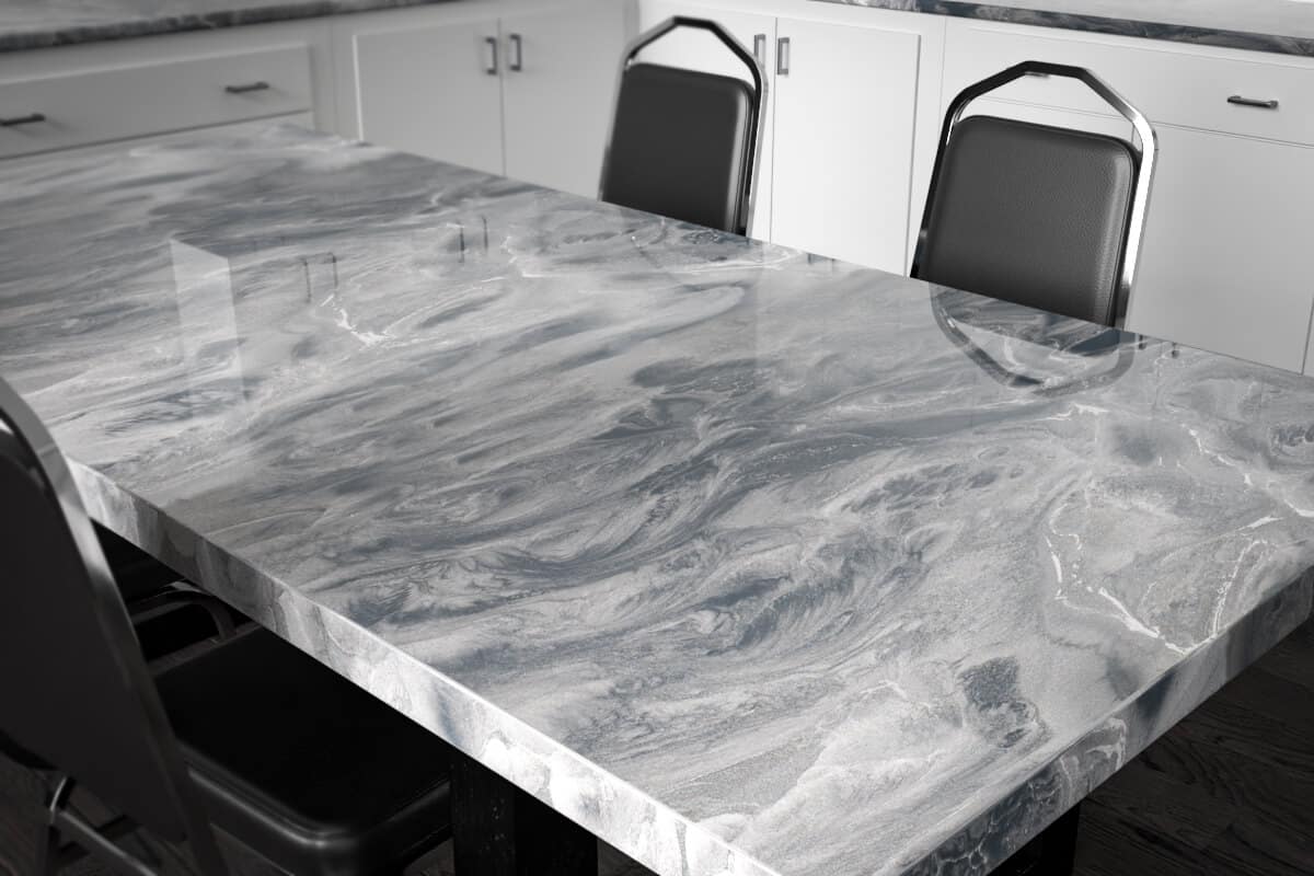 Metallic Solid Epoxy Countertop Kit - SATIN GRAY & JET BLACK