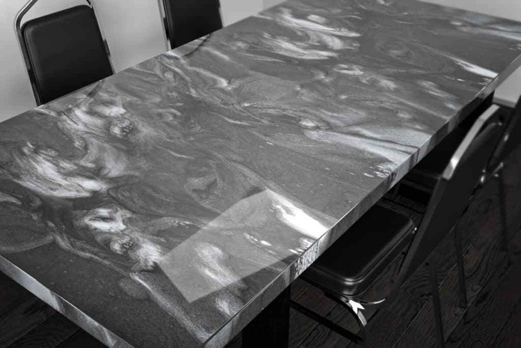 epoxy countertop satin grey pearl white 1