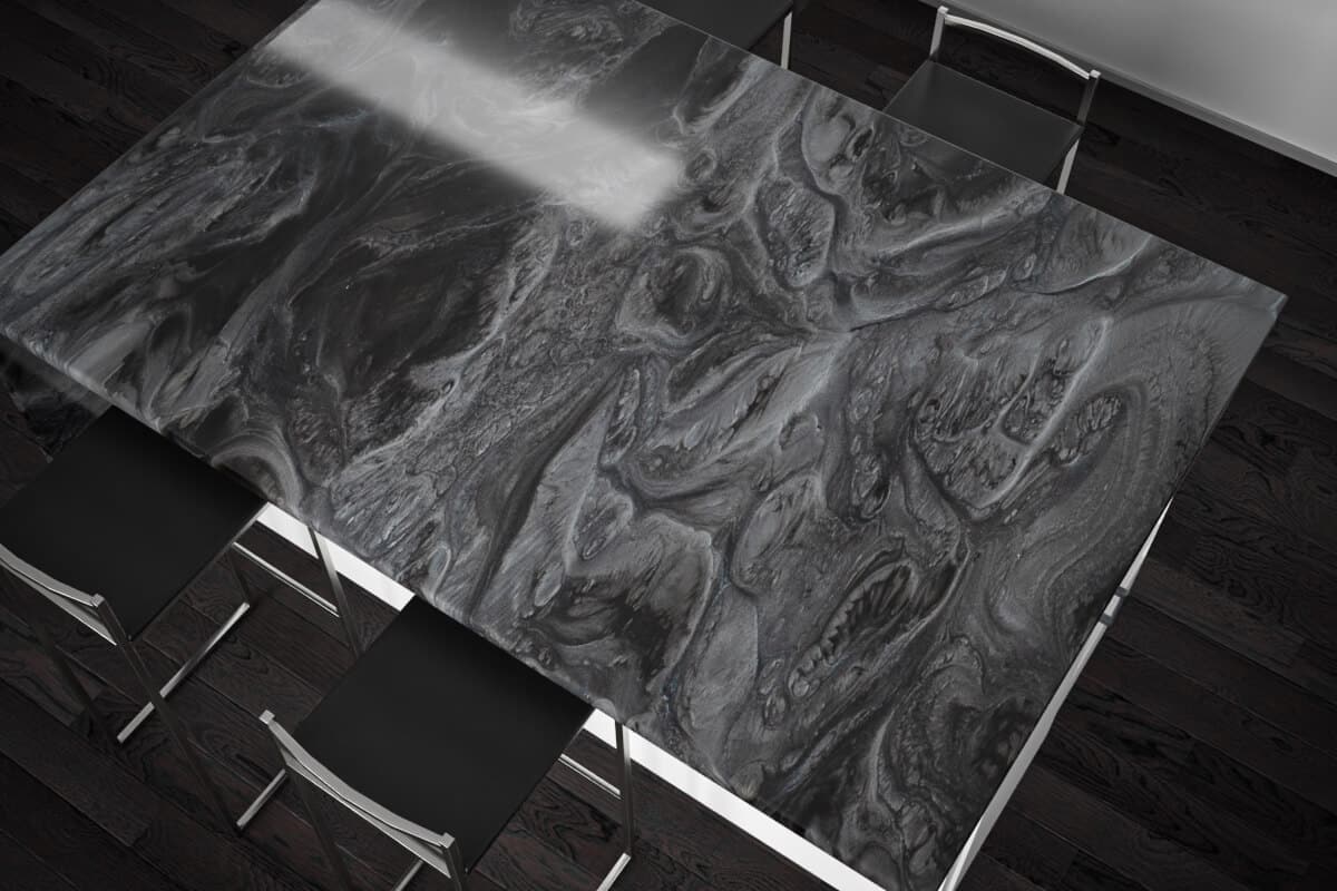 Black and white epoxy table online