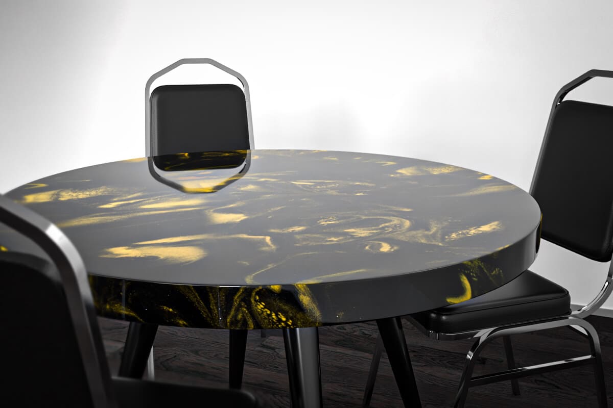 epoxy tabletop deep black yellow gold 2