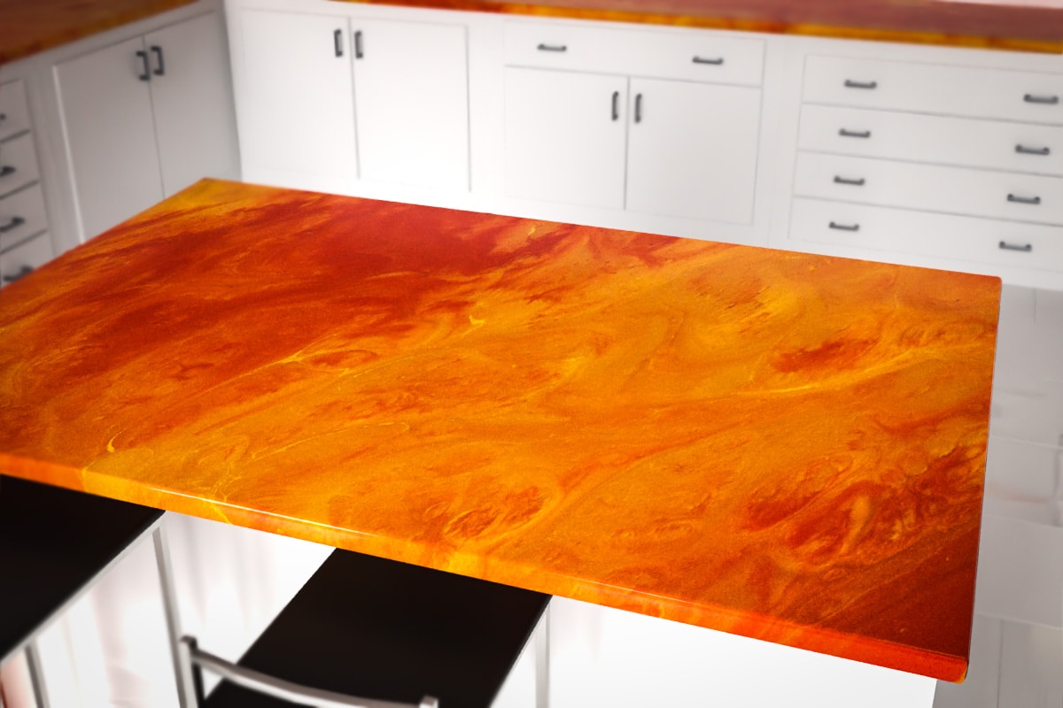 epoxy countertop terra orange verkehrsrot 2