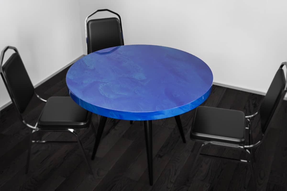 epoxy tabletop azure blue lichtblau 1