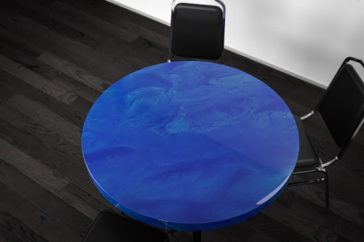 epoxy tabletop azure blue lichtblau 2