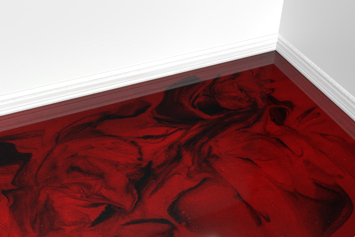 flooring carbon red deep black