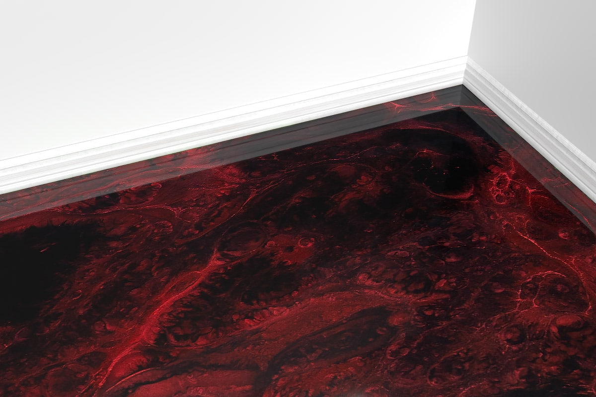 flooring carbon red jet black