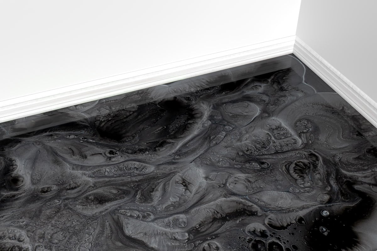 flooring satin grey solid jet black