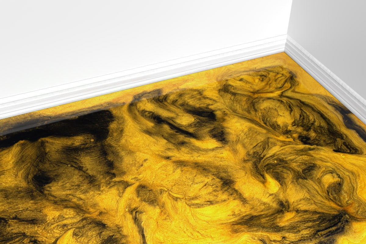 flooring yellow gold deep black