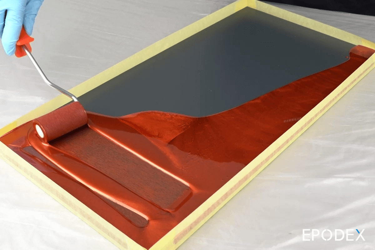 Metallic Epoxy Flooring Kit - FLAME COPPER & DARK BROWN