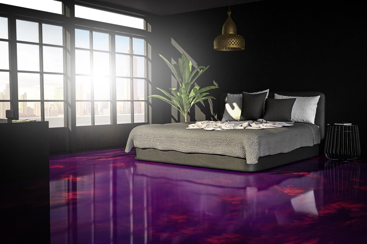 epoxy flooring grape purple telemagenta 1