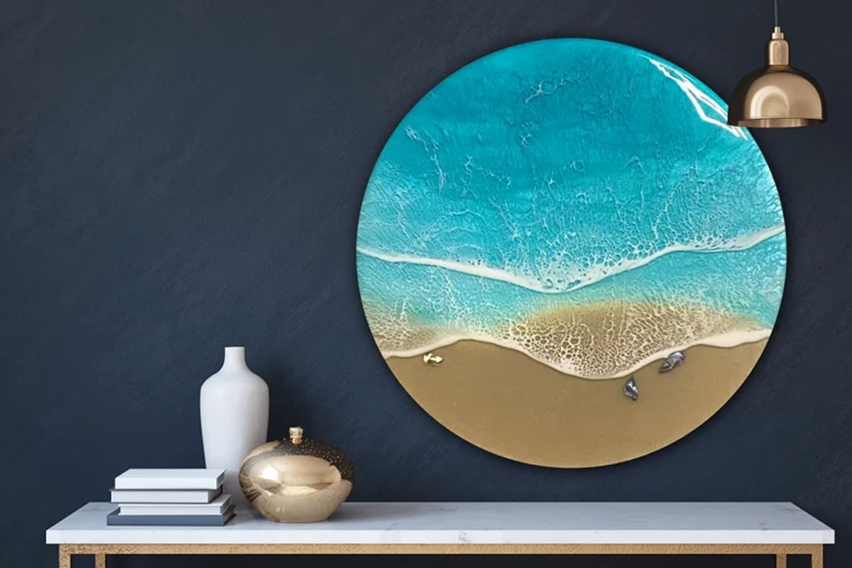 epoxy resin art ocean