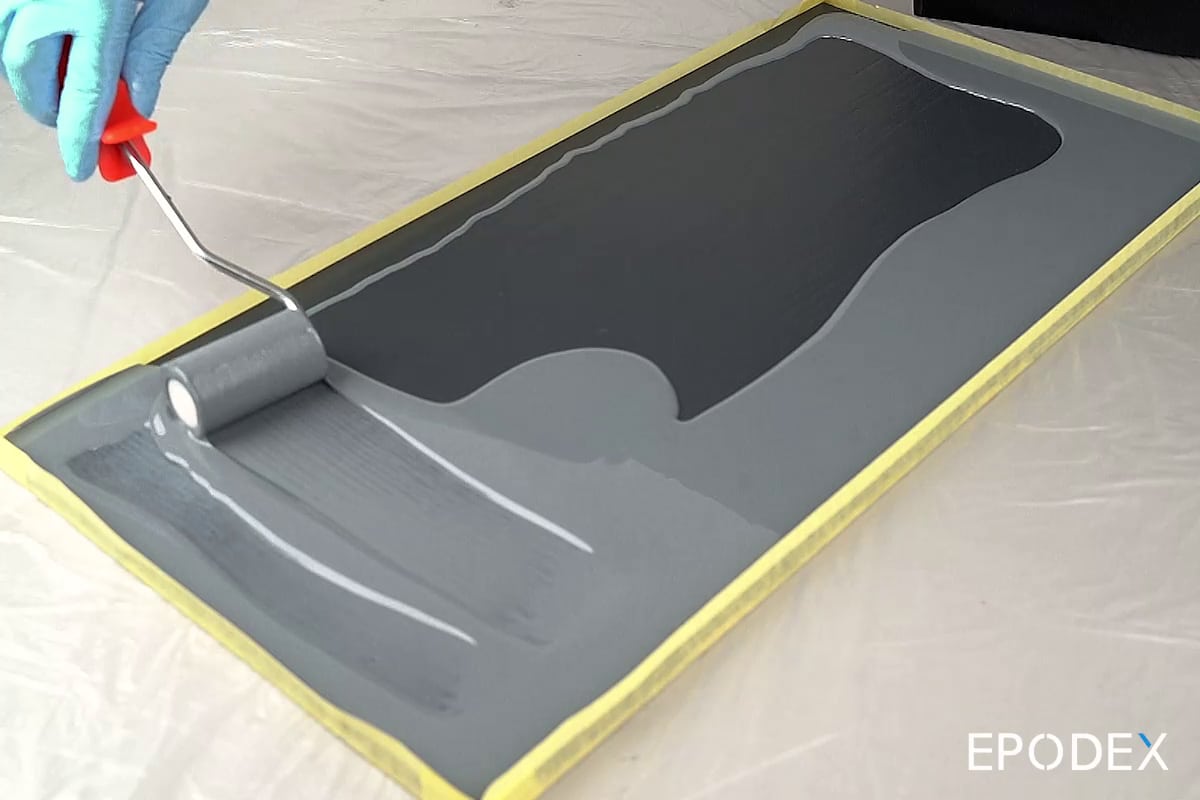 Metallic Solid Epoxy Flooring Kit - PLATINUM SILVER & AZURE BLUE