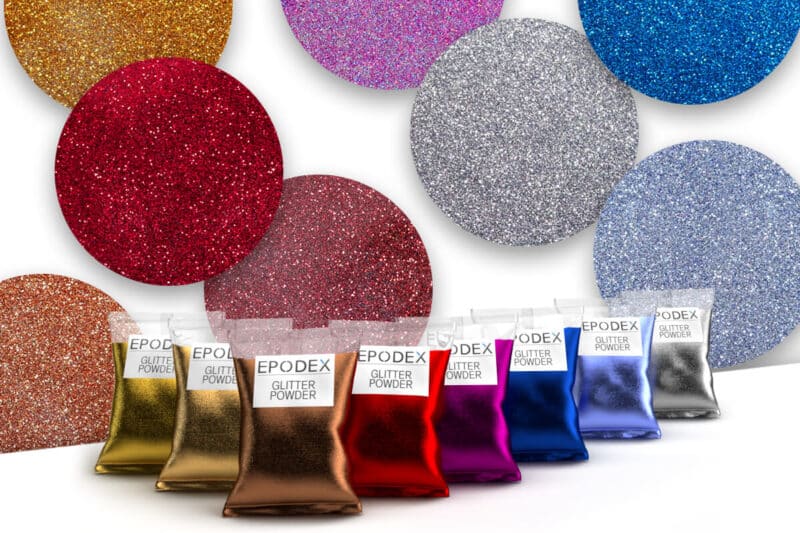 metallic epoxy glitter powder set