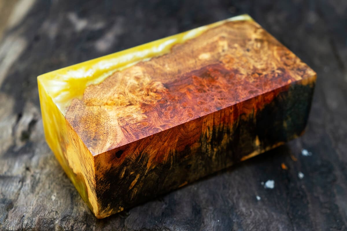 Amber Filled with Epoxy Resin