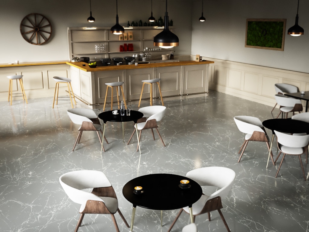 epoxy flooring silbergrau weiss marble