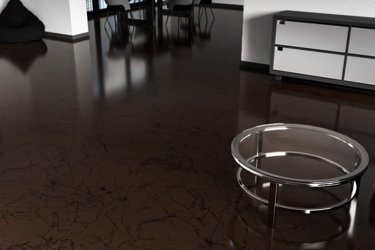 epoxy flooring terrabraun schwarz marble